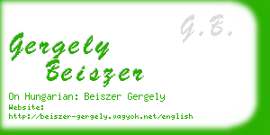 gergely beiszer business card